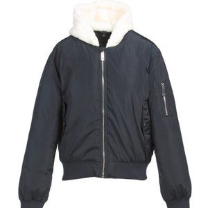 Dark Blue True Religion Sherpa Hood Trucker Jacket (NWT)